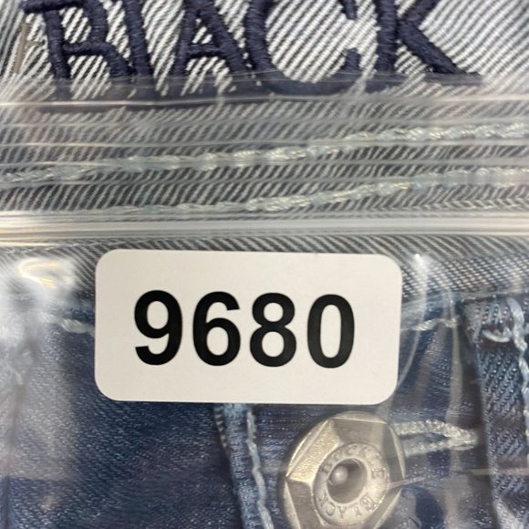 Buckle Black Jeans Mens 29 Blue 7 Fit Western Thick Stitch Flap Pockets Distress - Picture 14 of 14